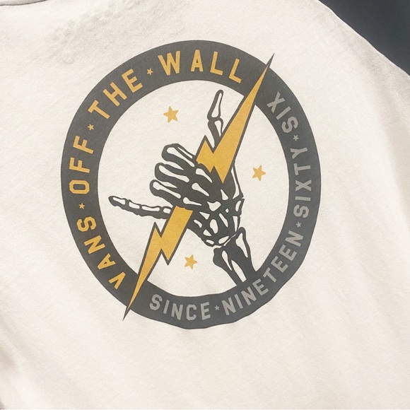 Vans Raglan Sleeve Hang Loose Lightening Bolt Oversized Tee - Picture 5 of 5